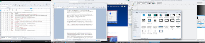 Screenshot eines Desktops, dessen Breite etwa vier bis fünf Mal der Höhe entspricht.