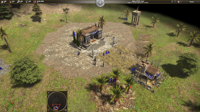 Aufbau-Strategie-Spiel mit 3D-Grafik.