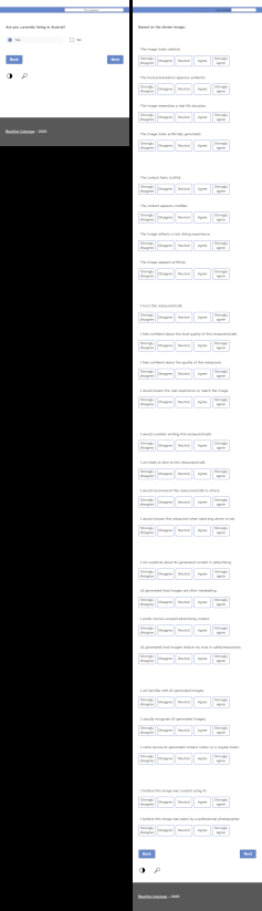 Screenshots von zwei Formularseiten in ihrer gesamten L&auml;nge nebeneinander. Die rechte ist rund sechsmal l&auml;nger als die linke.