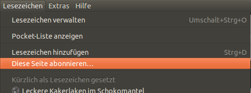 Abonnier-Funktion in Firefox