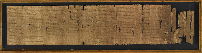 Verfassung von Athen auf einer Papyrusrolle